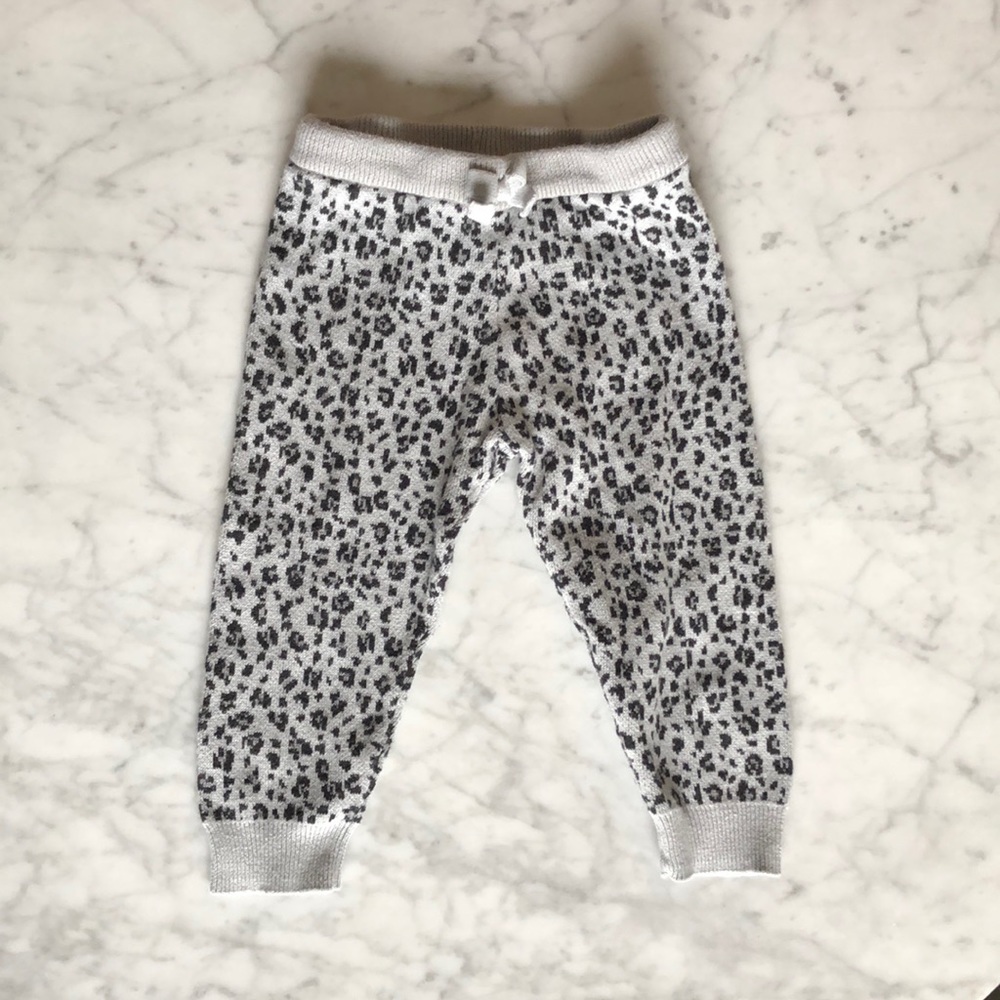 Janie and Jack grey knit pants sz 12-18 months